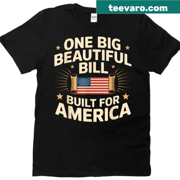 Patriotic t-shirt featuring bold text about a campaign for America