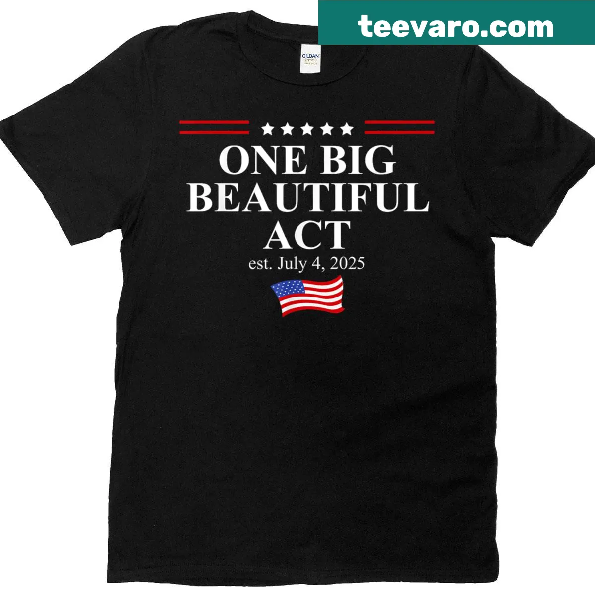 Bold typography T-shirt with the phrase 'One Big Beautiful Bill' — on a men's t-shirt