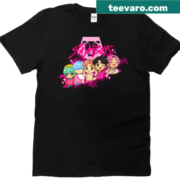 T-shirt featuring 'Our Saja Boys' with illustrations