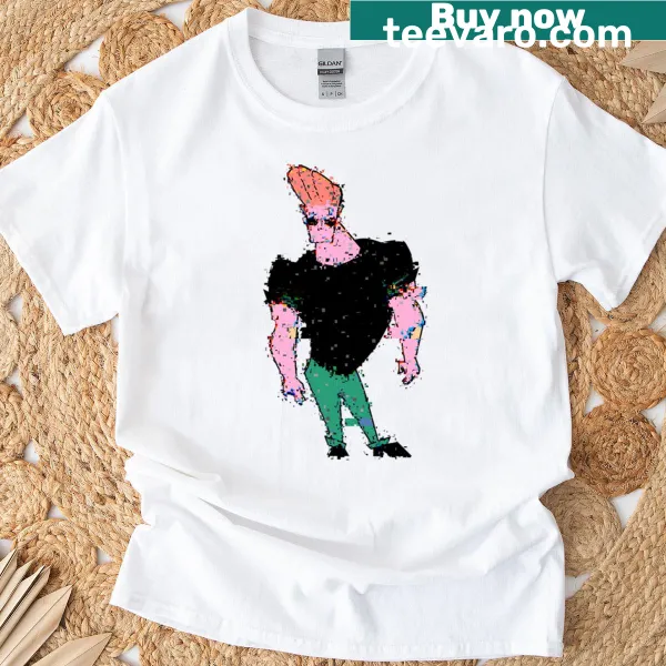 Pixelated glitched design T-shirt with abstract art style