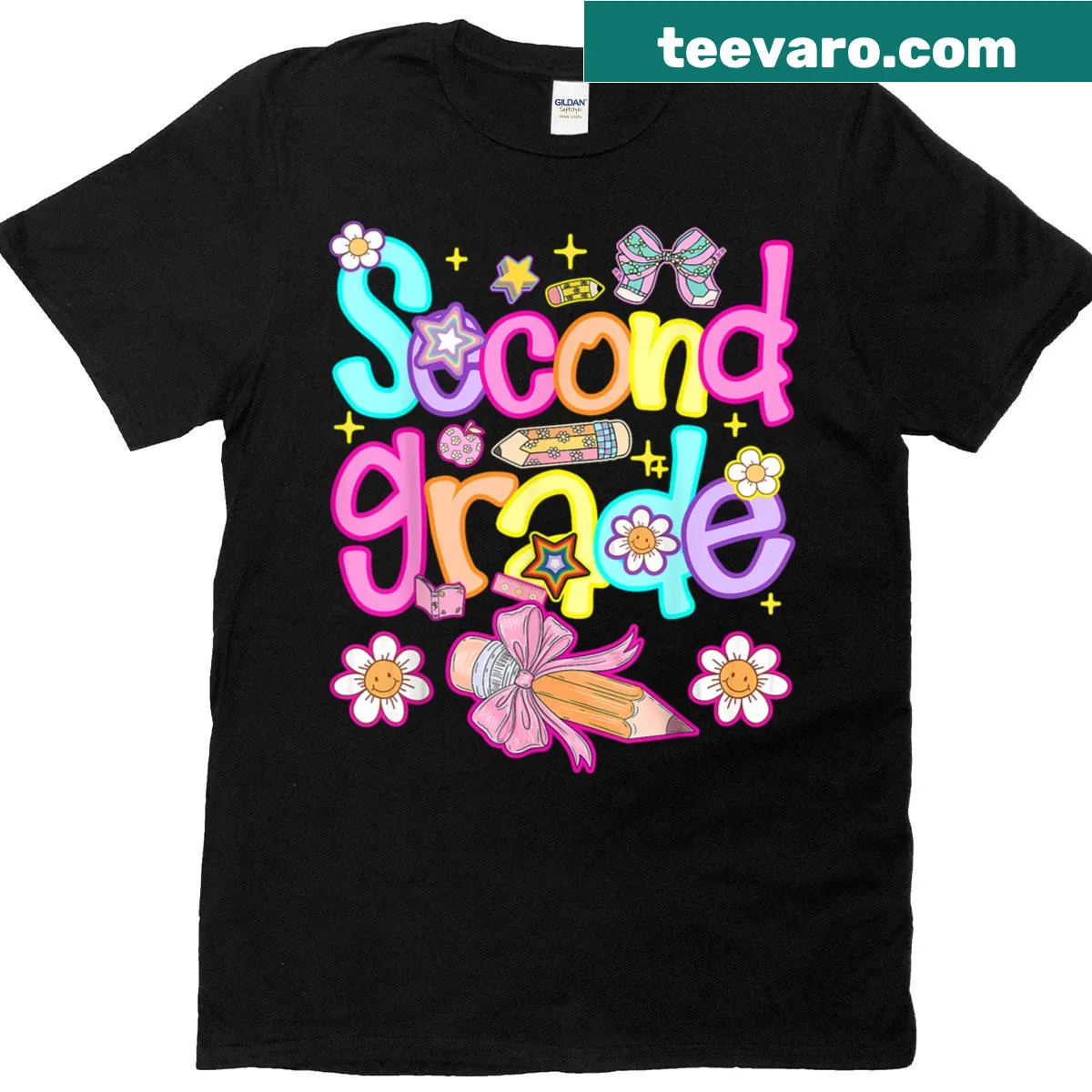 2nd grade student T-shirt for back to school with simple graphic — on a men's t-shirt