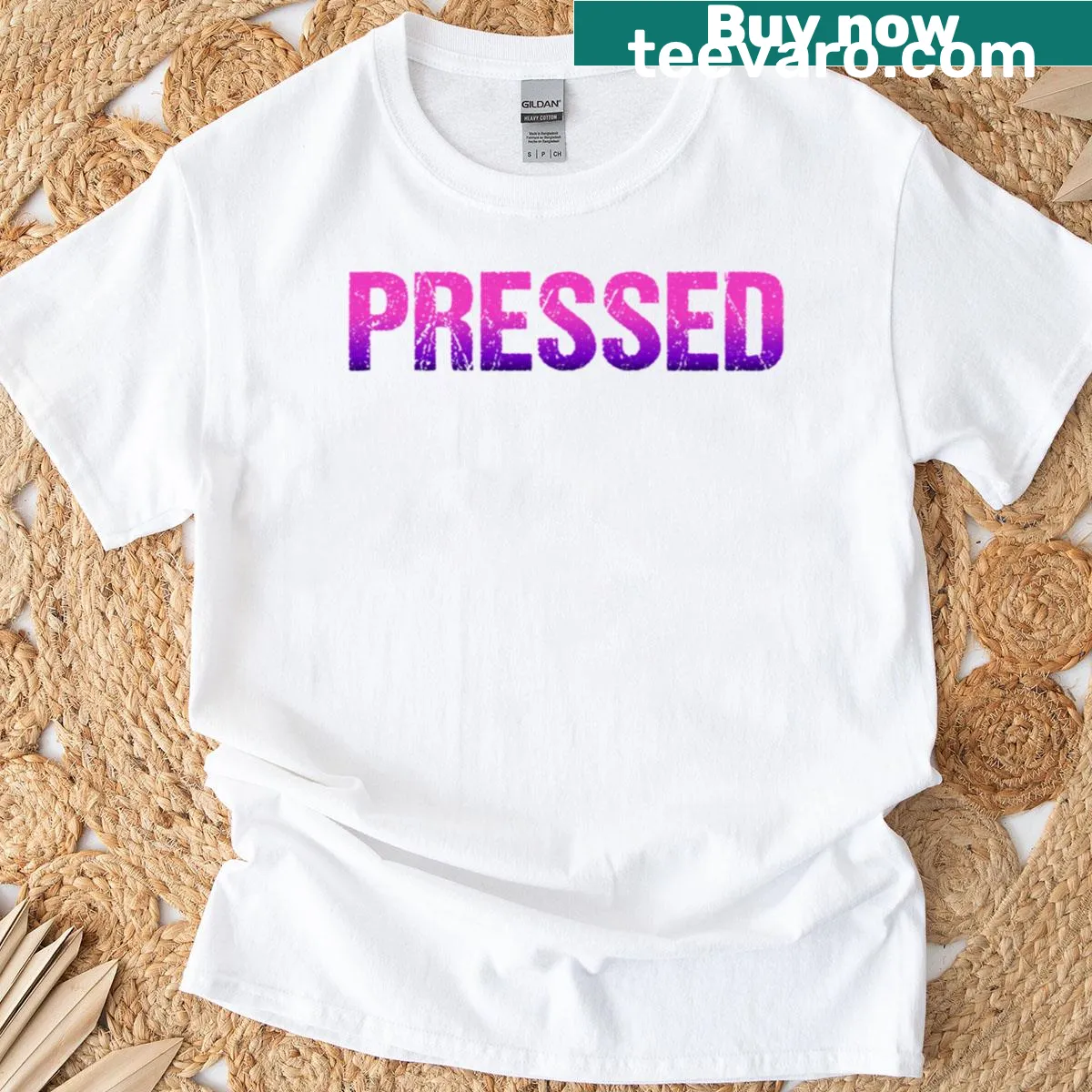 Dark pink T-shirt featuring a minimalistic printed design — on a men's t-shirt