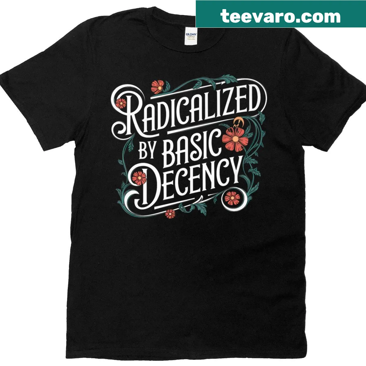 Vintage floral design with a humorous saying for women — on a men's t-shirt