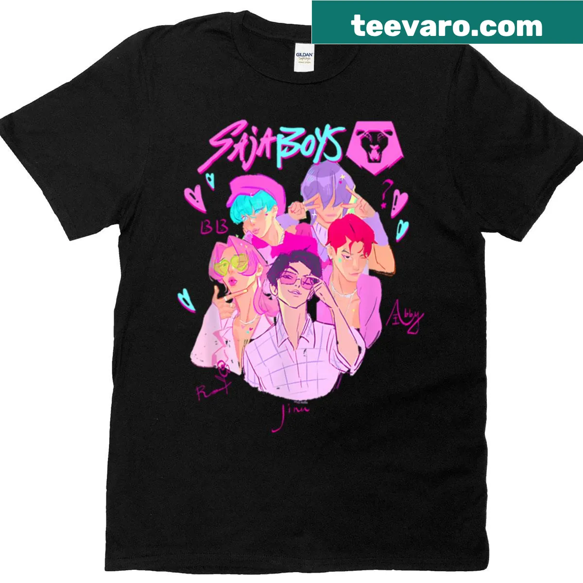 Kpop Demon Hunters t-shirt for Saja Boys fans — on a men's t-shirt