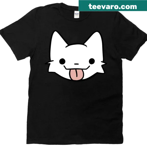 Humorous cat illustration on a playful T-shirt