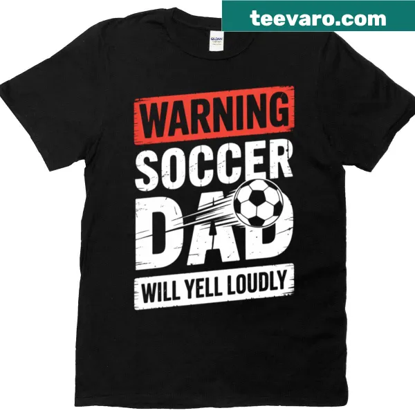 Funny Fathers Day T-shirt with soccer sport graphic
