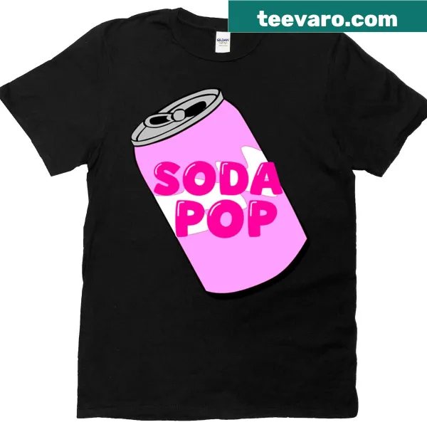 Pop culture design t-shirt featuring soda pop theme