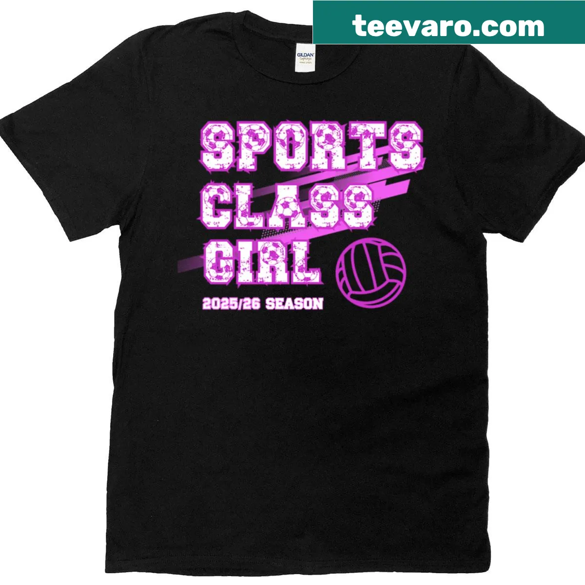 Bold typography t-shirt for girls featuring sports season dates — on a men's t-shirt