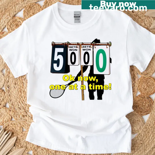 Playful t-shirt with tennis-themed humor