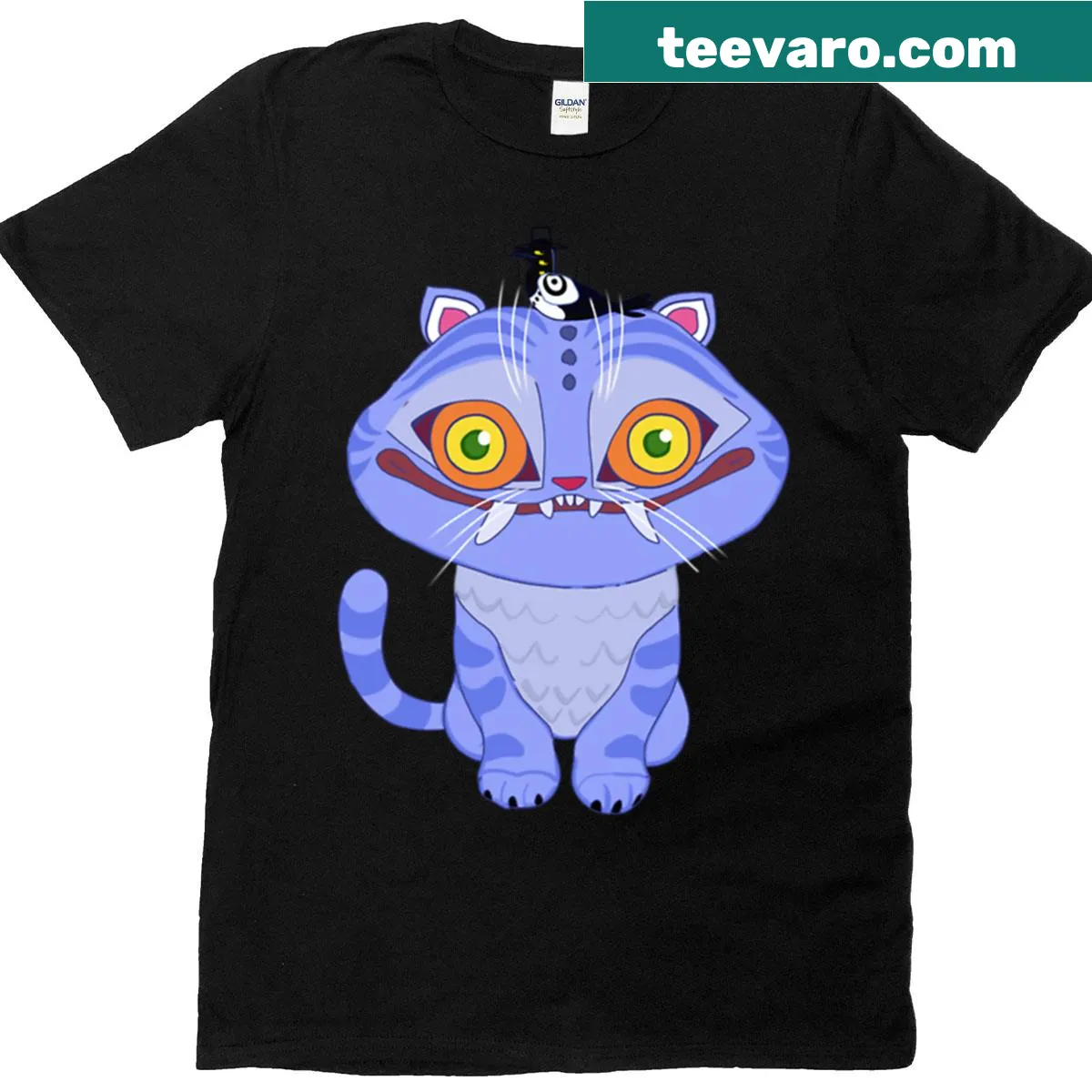 Kpop-themed t-shirt featuring Tiger Magpie and demon hunters — on a men's t-shirt