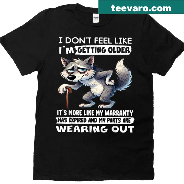 Humorous T-shirt with text about aging gracefully