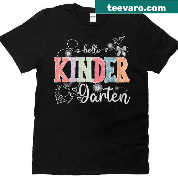 Back to school t-shirt for kindergarten teachers with a playful design