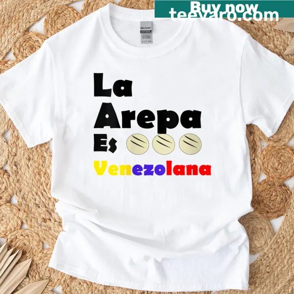 Bold typography message supporting Venezuela on a T-shirt