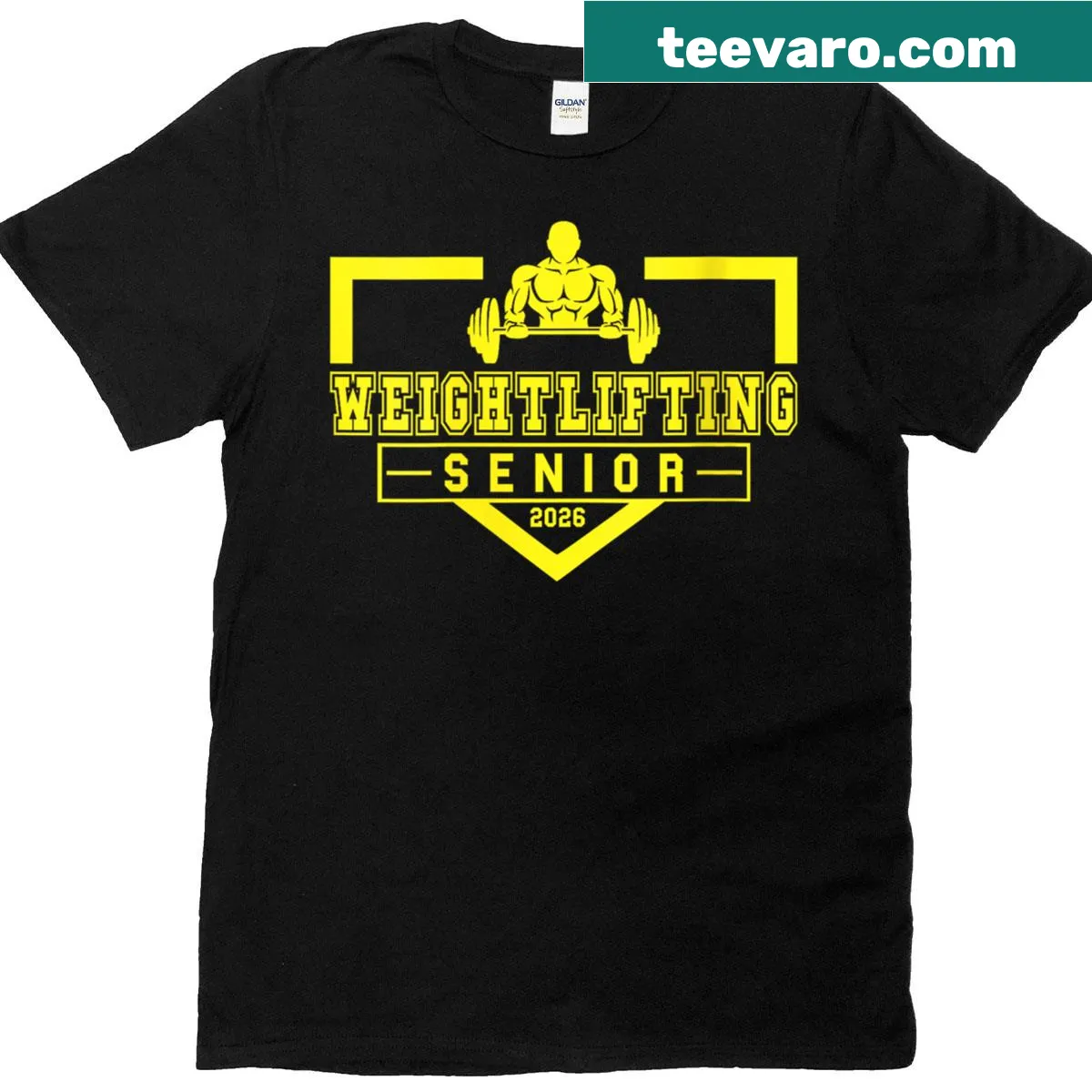 Graduation T-shirt for women's weightlifting — on a men's t-shirt
