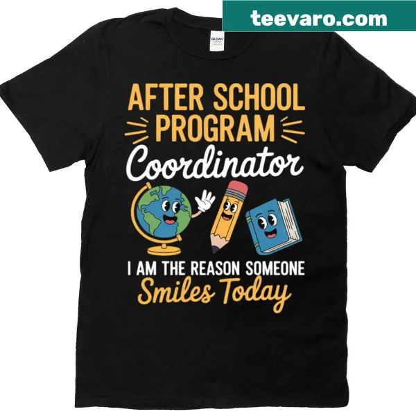T-shirt featuring After School Squad Stuff design for educators and kids