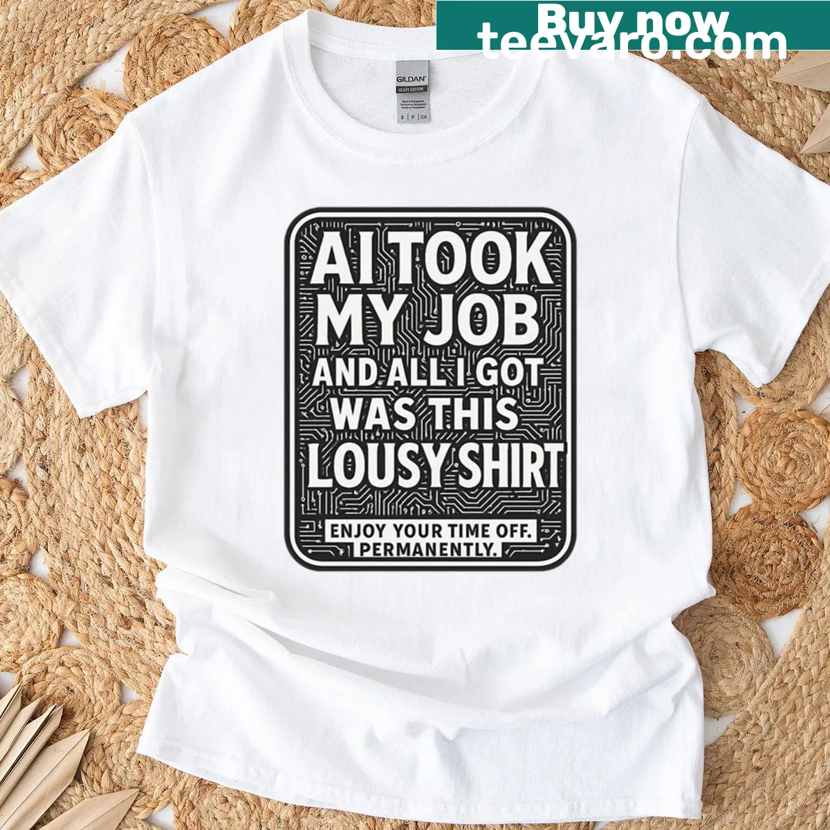 Funny saying on a circuit board design t-shirt for tech lovers — on a men's t-shirt