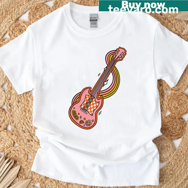 Oversized t-shirt featuring Aries graphic and guitar design