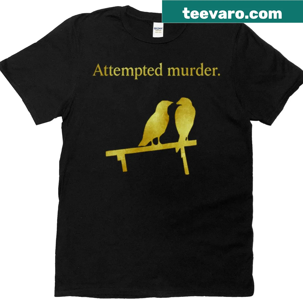 Oversized t-shirt featuring a humorous meme design about crows. — on a men's t-shirt