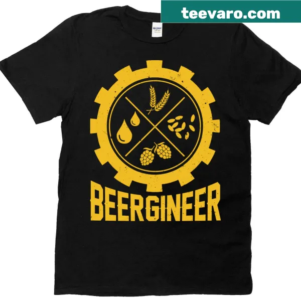 Homebrew t-shirt with a playful Beergineer graphic