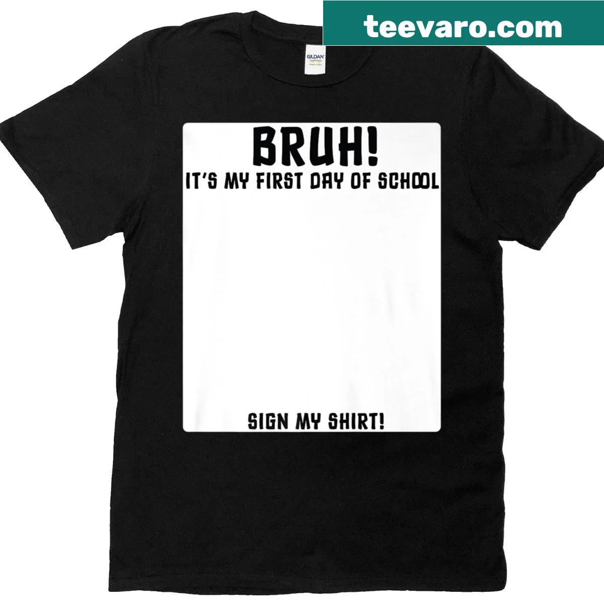 Funny first day of school T-shirt with humorous text — on a men's t-shirt