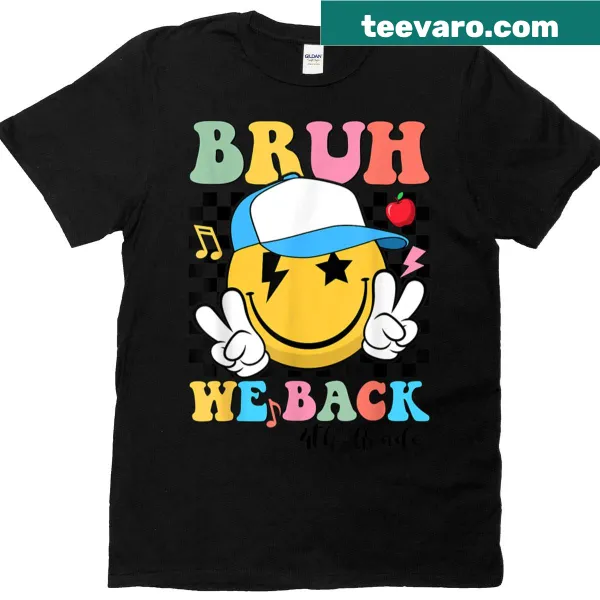 Humorous T-shirt for fourth-grade teachers with 'We Back' graphic
