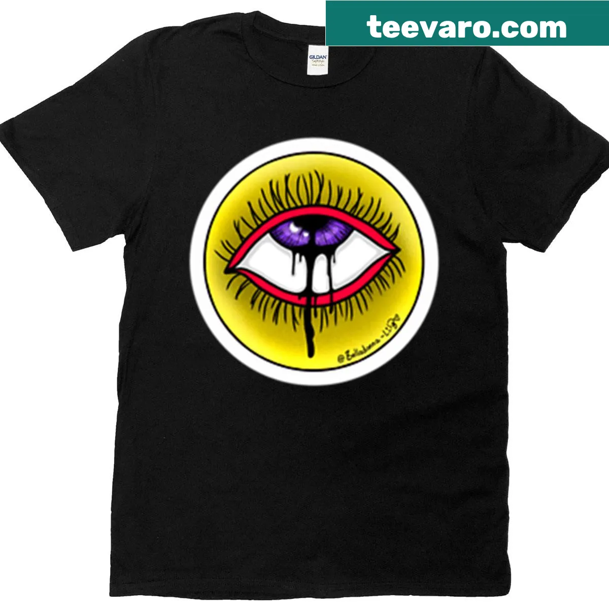 Cartoon graphic of a cheerful little snail on a kids' t-shirt. — on a men's t-shirt
