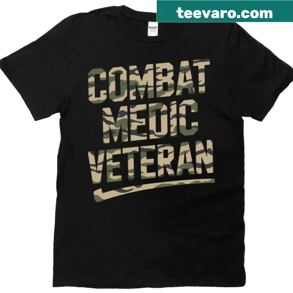 Illustration honoring combat medics on a veteran's t-shirt.