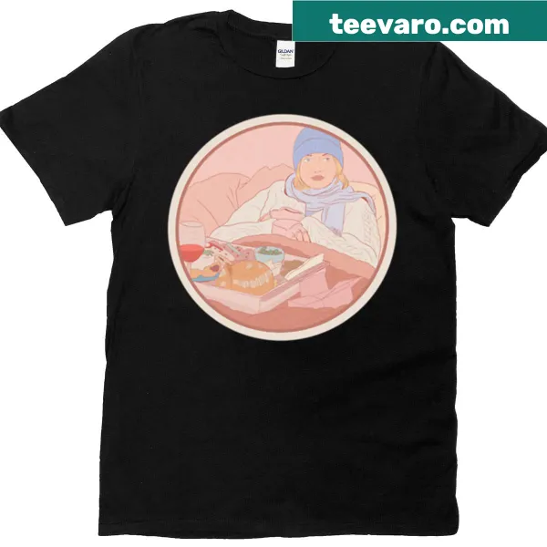 Cozy Christmas t-shirt with festive illustrations