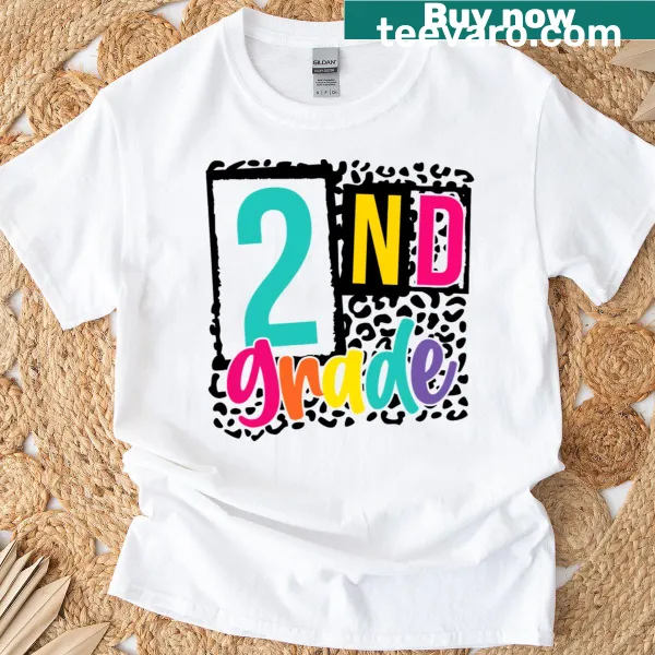 Leopard print design for 2nd grade teachers with school theme