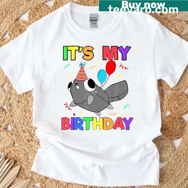Whimsical T-shirt with pebble birthday decorations for kids