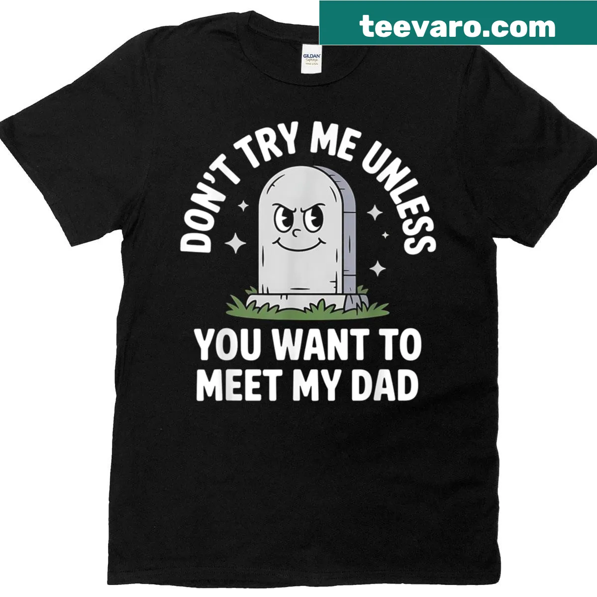 Vintage T-shirt with a funny daughter quote about dads. — on a men's t-shirt