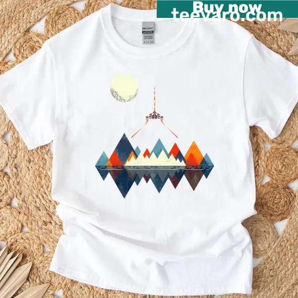 Illustrated emperor figure on a whimsical T-shirt