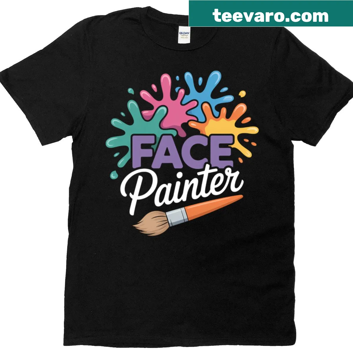 Funny t-shirt for makeup artists celebrating face painting — on a men's t-shirt