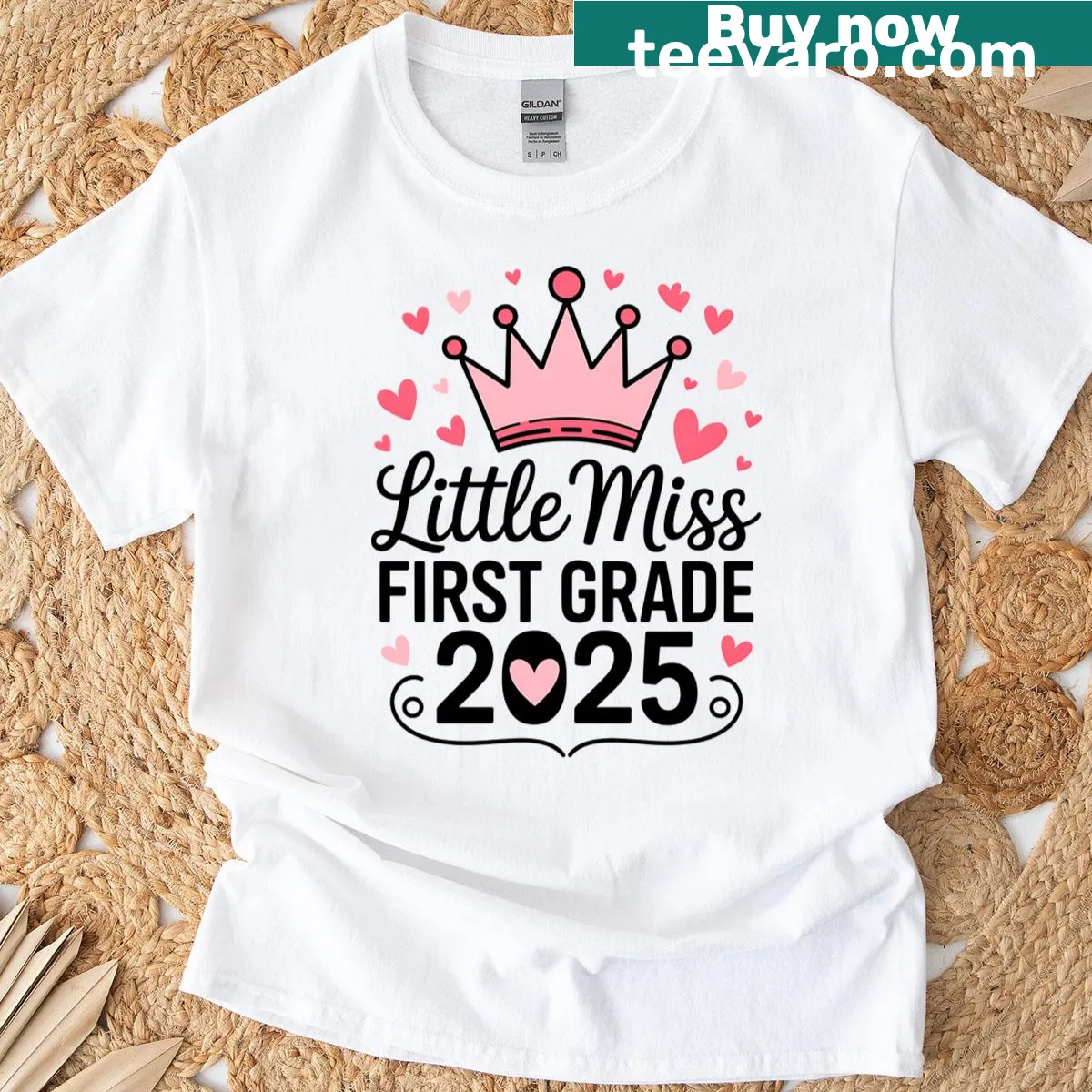 First grade t-shirt for kids celebrating the 2025 school year — on a men's t-shirt