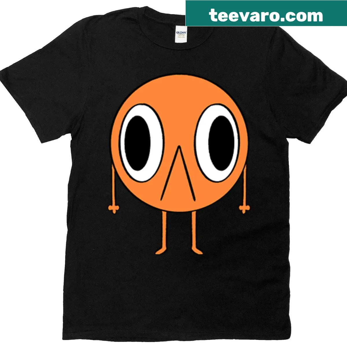 Oversized T-shirt with a playful front-facing fish graphic — on a men's t-shirt