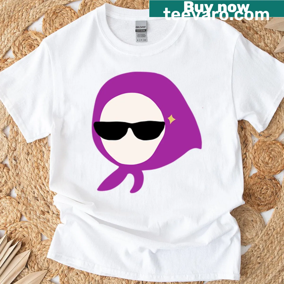 Minimalist design of iconic sunglasses on a t-shirt — on a men's t-shirt
