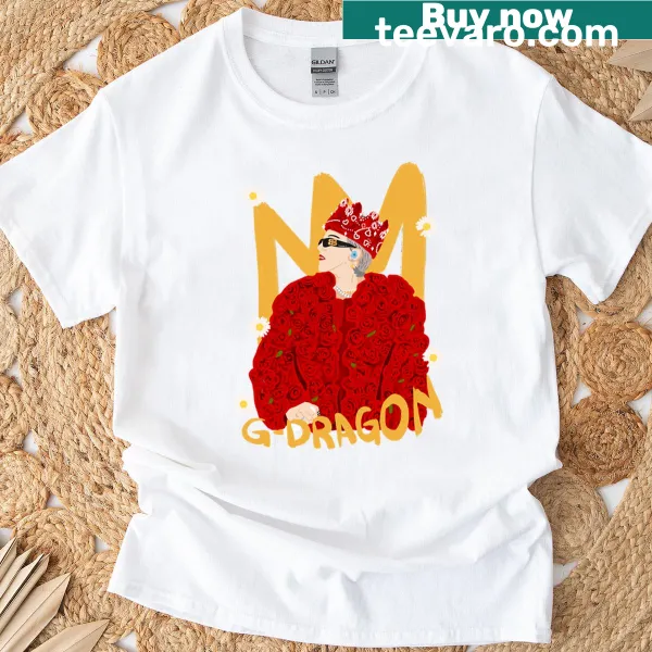 Pop art t-shirt featuring a red rose crown design
