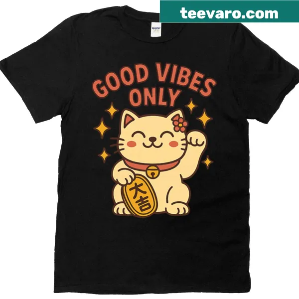 Oversized Good Vibes Only T-shirt with uplifting text