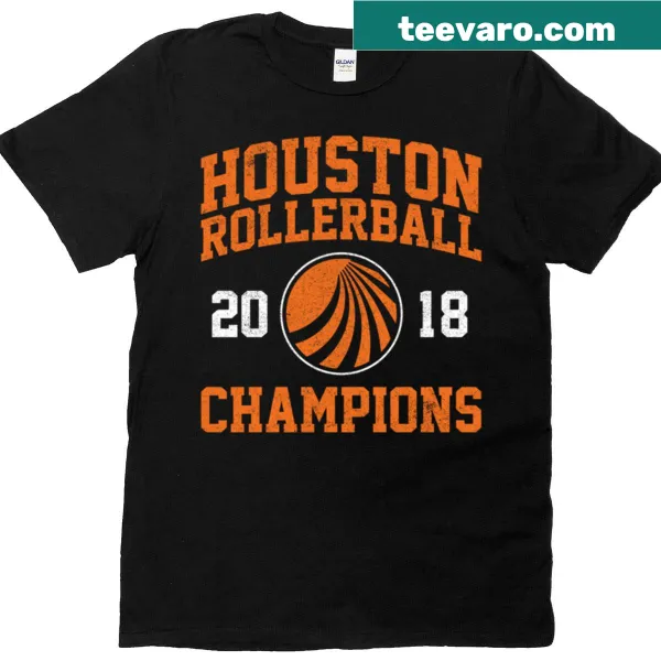 Houston Rollerball Champions t-shirt with bold team text