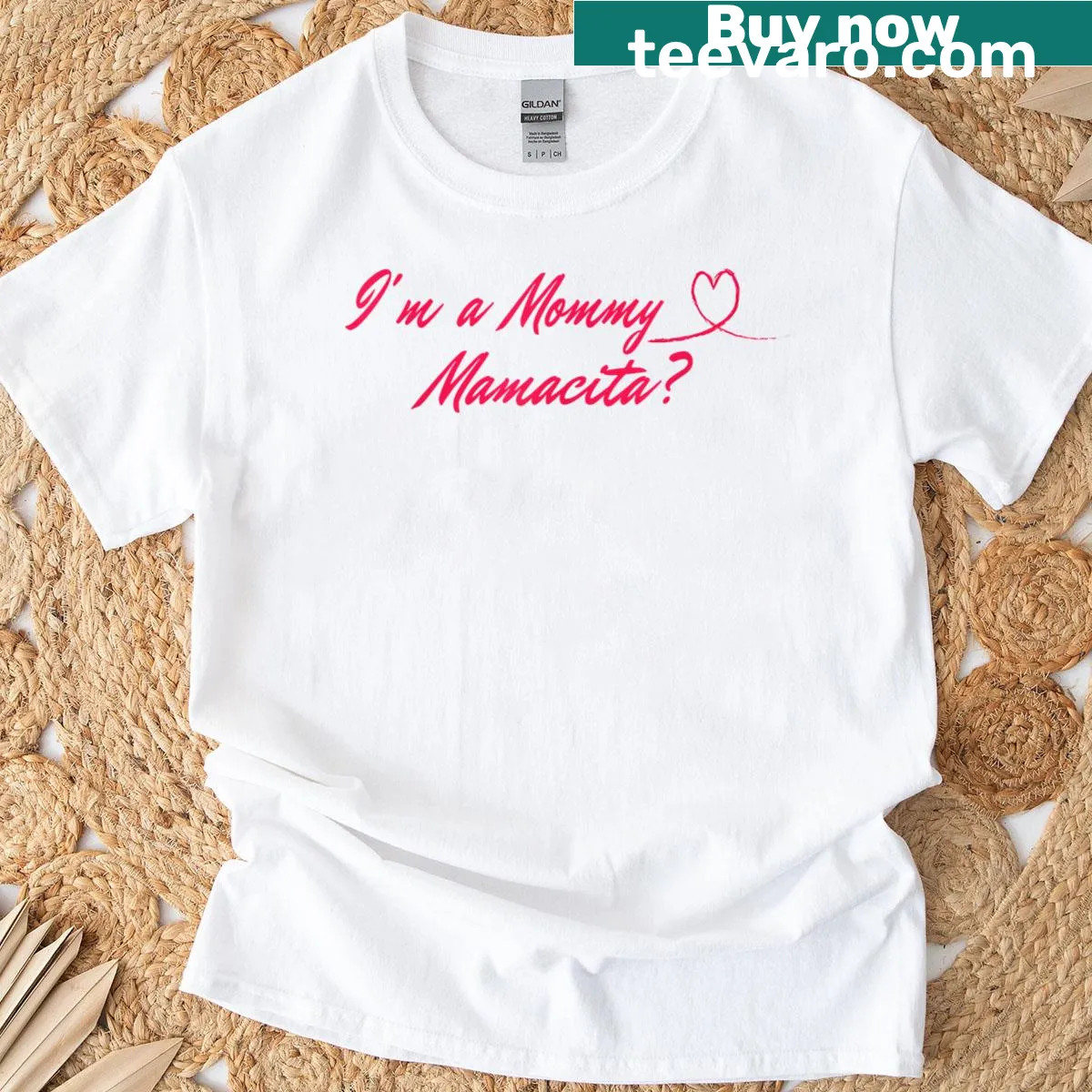 Funny mom shirt with 'I'm A Mommy Mamacita' meme — on a men's t-shirt