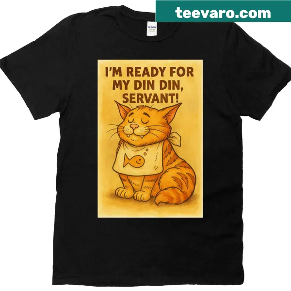 Funny watercolor cat graphic t-shirt with humorous text