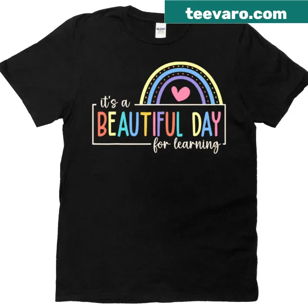 Inspirational learning message on t-shirt for teachers and students