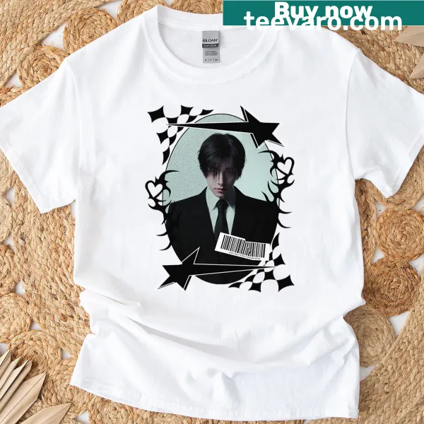 T-shirt featuring an illustration of Jake from Enhypen