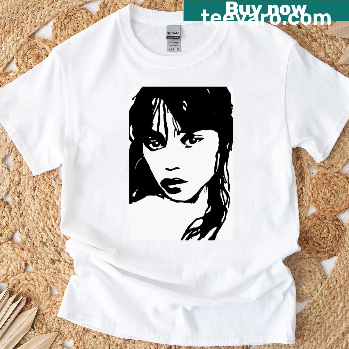 Minimalist design T-shirt featuring Jenna Ortega's name — on a men's t-shirt