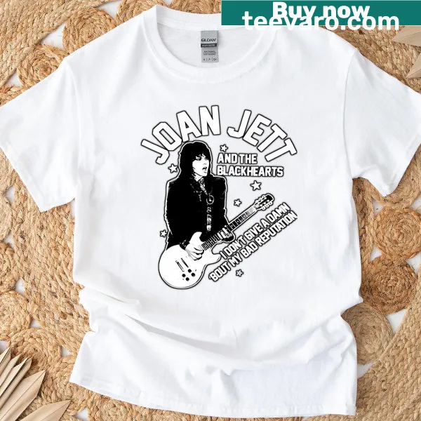 Stylish Joan Jett t-shirt featuring an illustration