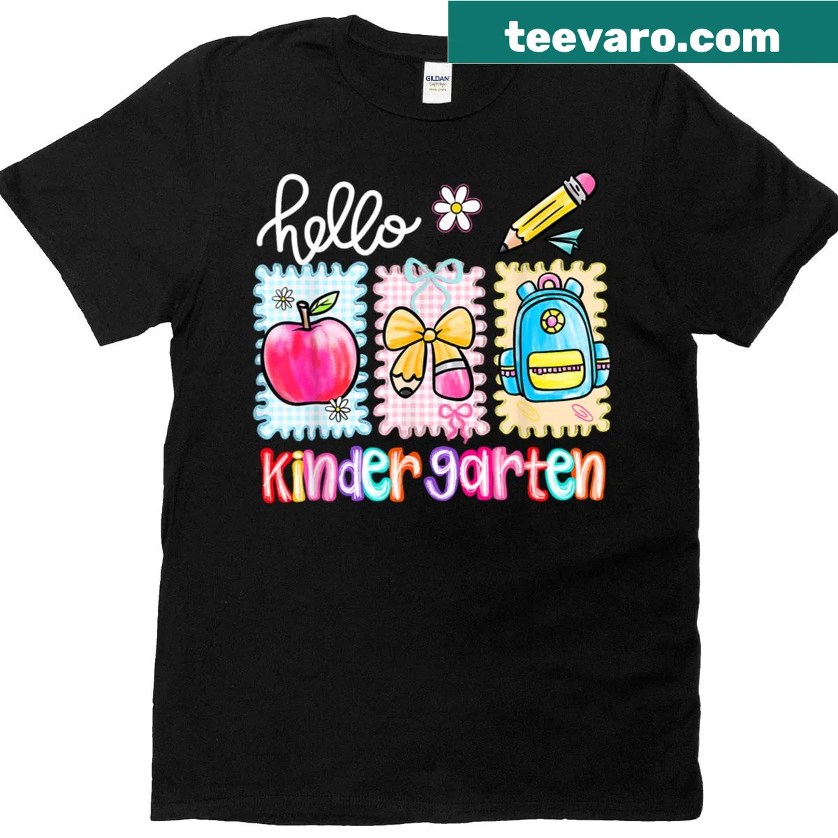 Coquette-themed kindergarten first day of school t-shirt for students — on a men's t-shirt