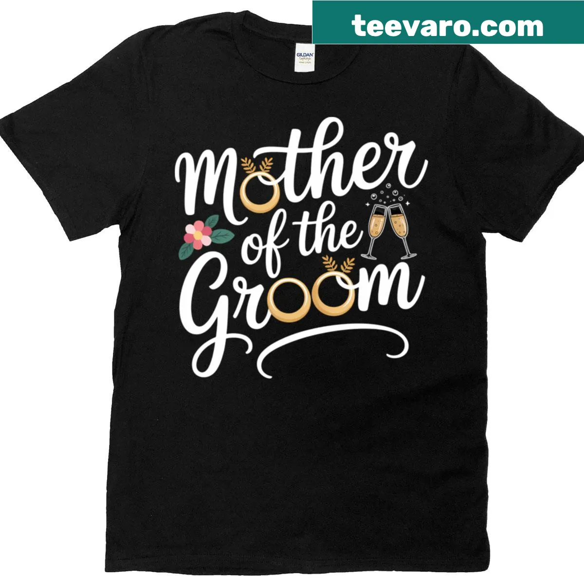 Mother of the groom t-shirt for wedding events — on a men's t-shirt