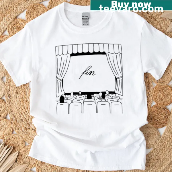 Movie-themed shirt with playful fishing and cinema text