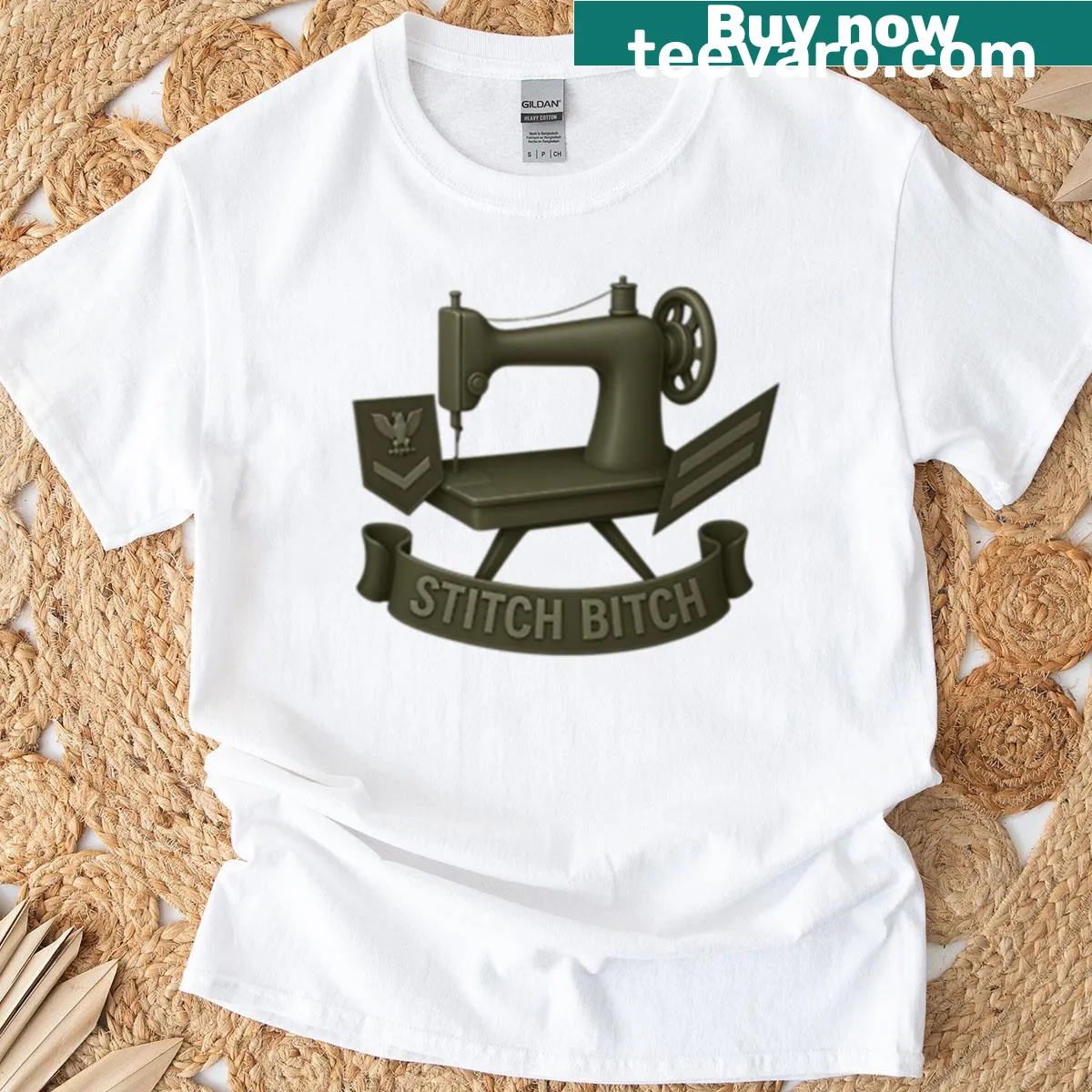Navy-themed T-shirt designed for kids with bold graphics — on a men's t-shirt