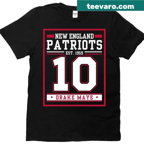 Football player graphic featuring Maye and the number 10.
